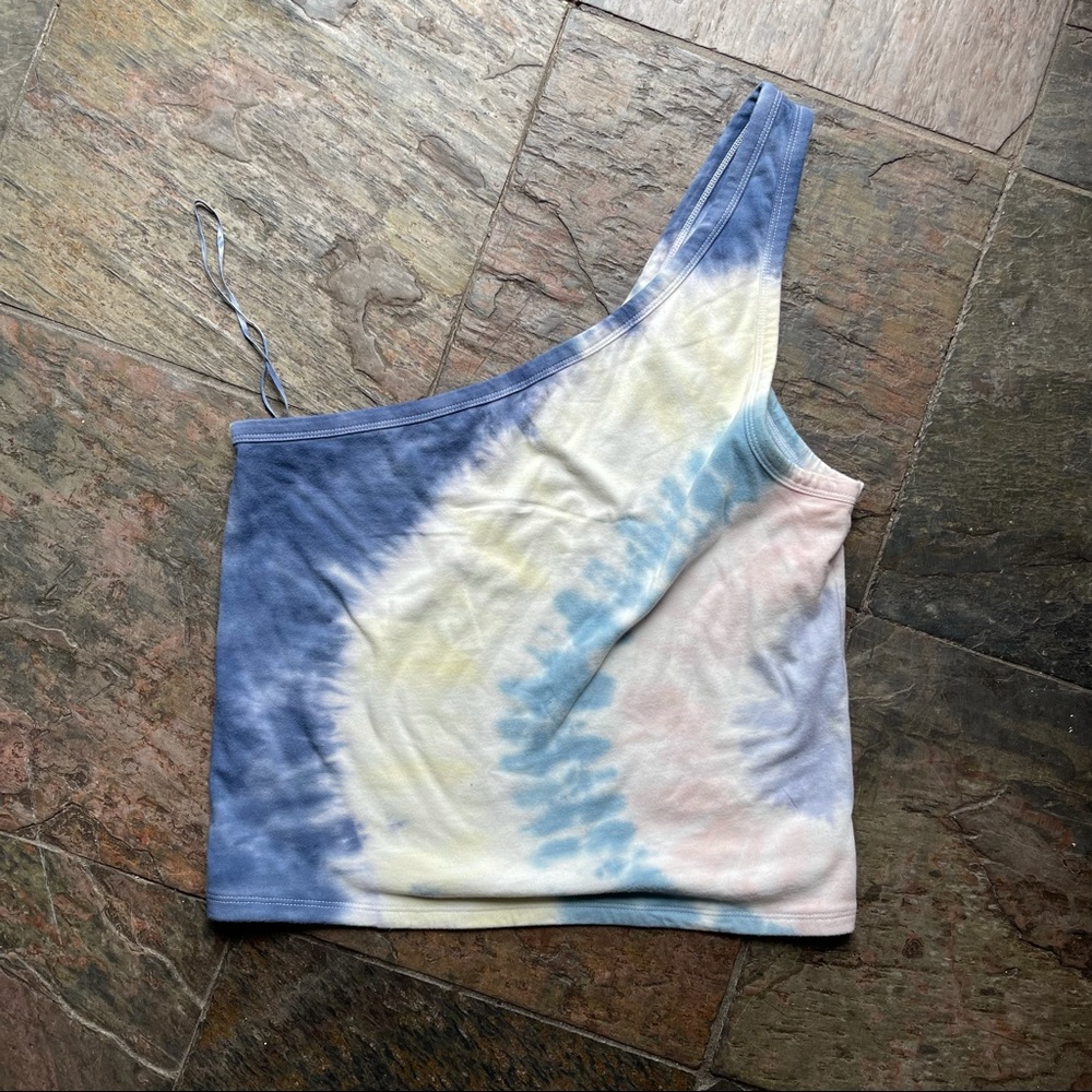 American Eagle One Shoulder Tank Tie Dye